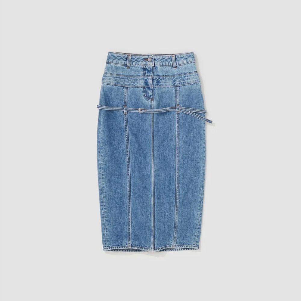 Jacquemus Blue Denim Pencil Skirt
